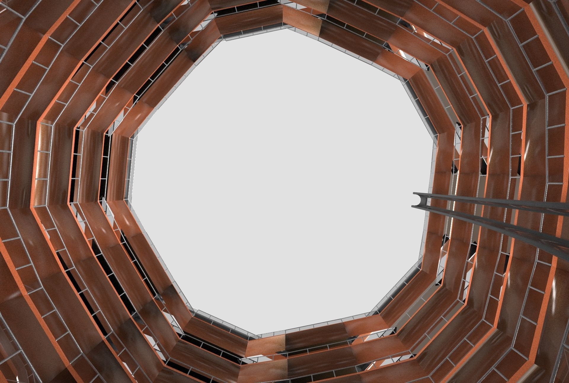 The Vessel - Hudson Yards Staircase - printable 3D model_18