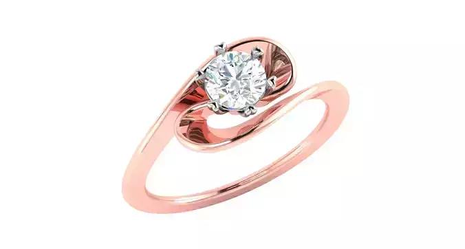 Solitaire ring 3dm stl render detail 3D print model