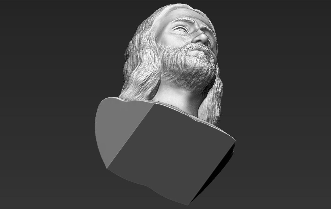 Jesus reconstruction based on Shroud of Turin 3D printing ready 3D print model_21