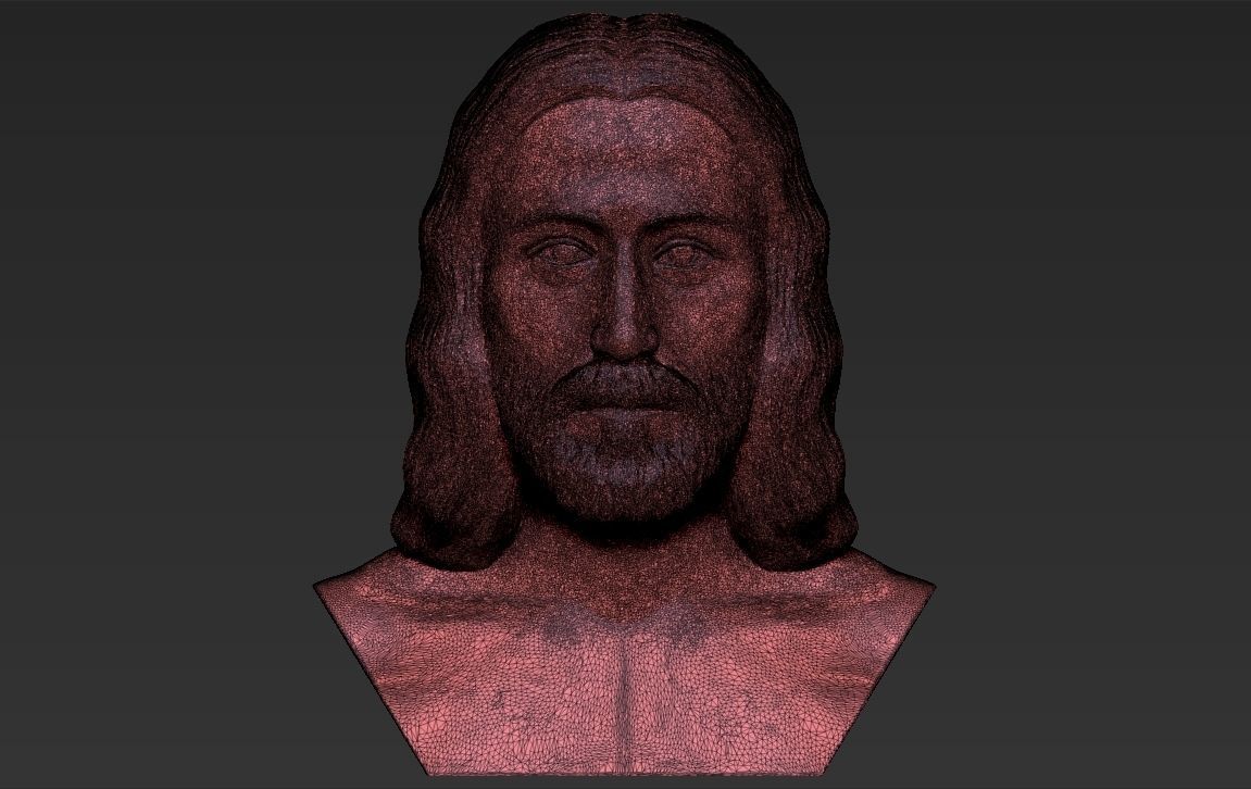 Jesus reconstruction based on Shroud of Turin 3D printing ready 3D print model_26