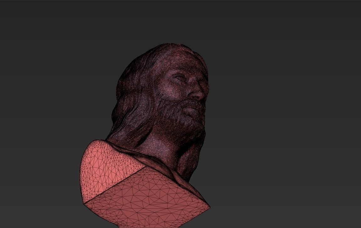 Jesus reconstruction based on Shroud of Turin 3D printing ready 3D print model_25