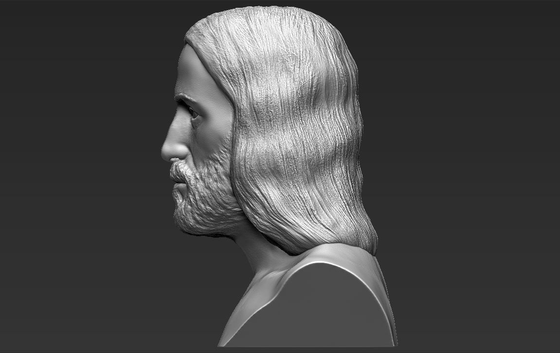 Jesus reconstruction based on Shroud of Turin 3D printing ready 3D print model_4
