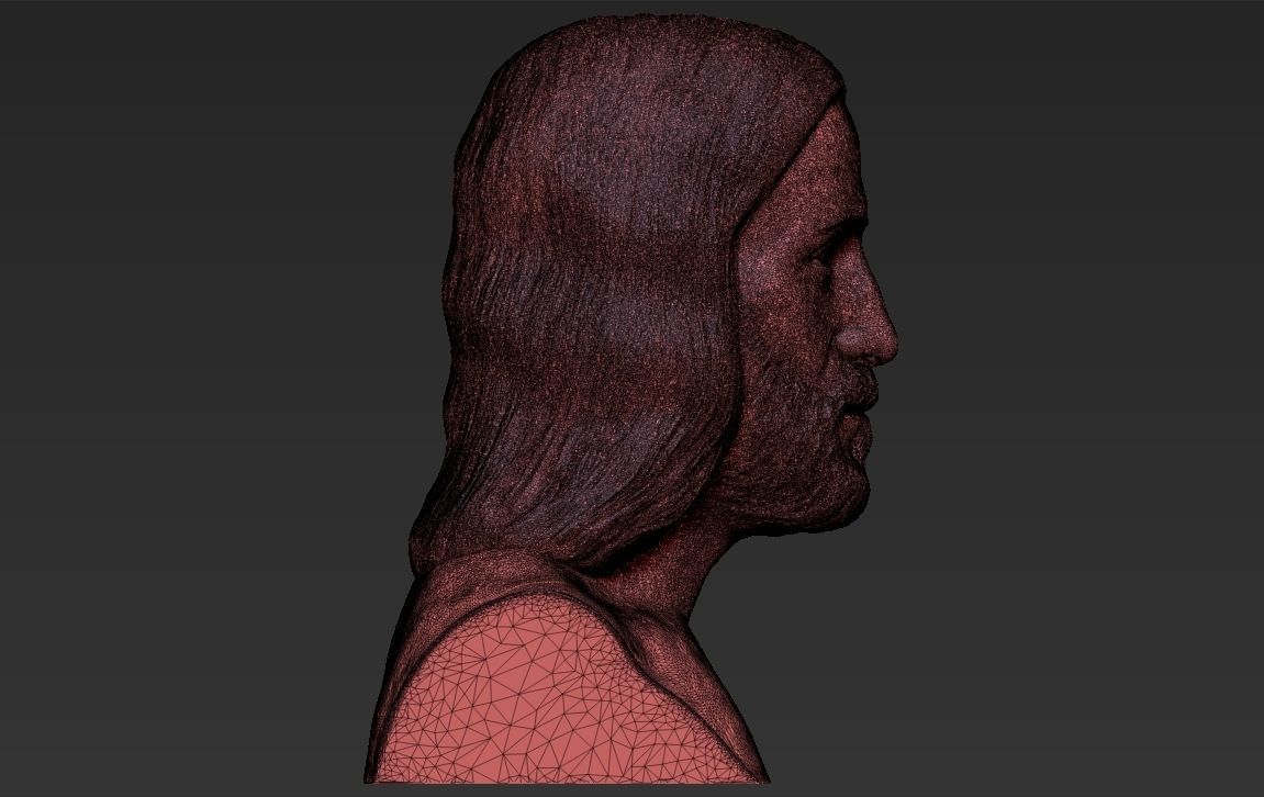 Jesus reconstruction based on Shroud of Turin 3D printing ready 3D print model_27