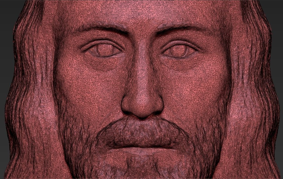 Jesus reconstruction based on Shroud of Turin 3D printing ready 3D print model_24