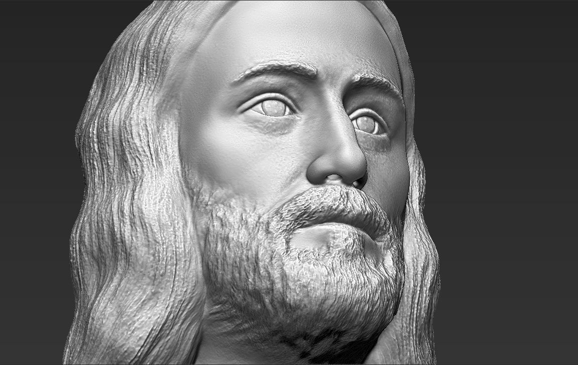 Jesus reconstruction based on Shroud of Turin 3D printing ready 3D print model_16