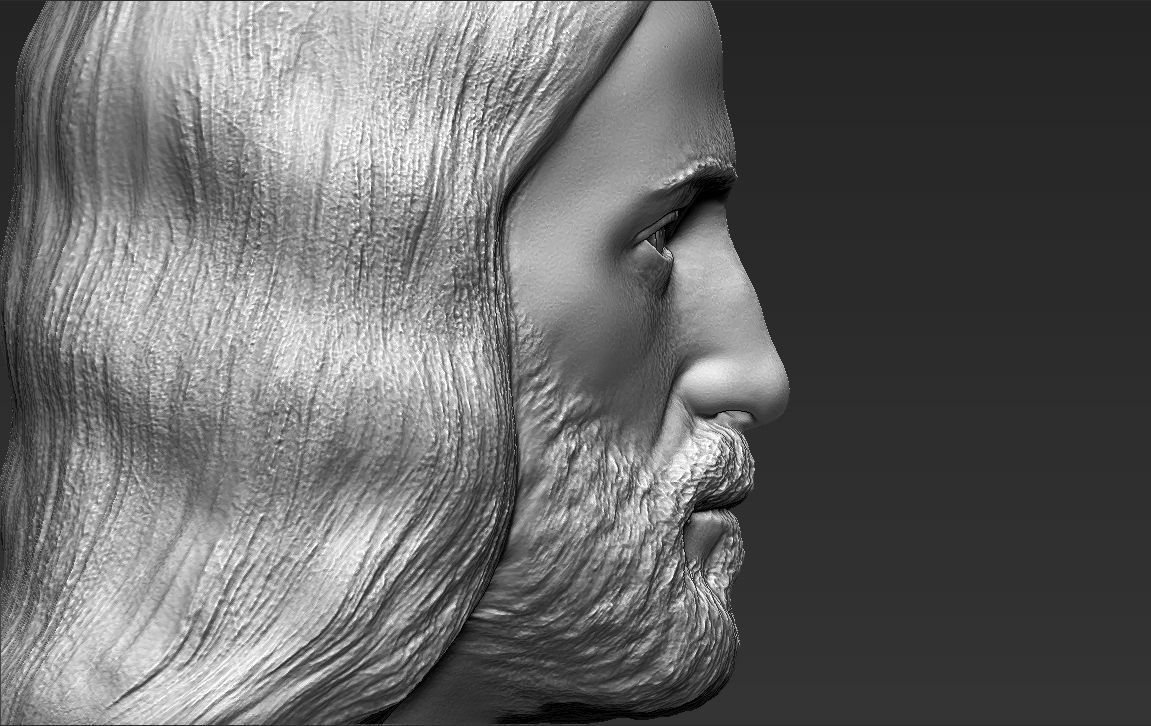 Jesus reconstruction based on Shroud of Turin 3D printing ready 3D print model_15