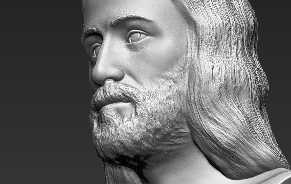 Jesus reconstruction based on Shroud of Turin 3D printing ready 3D print model_17