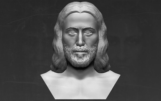 Jesus reconstruction based on Shroud of Turin 3D printing ready 3D print model