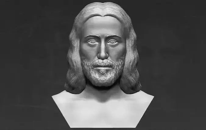 Jesus reconstruction based on Shroud of Turin 3D printing ready 3D print model