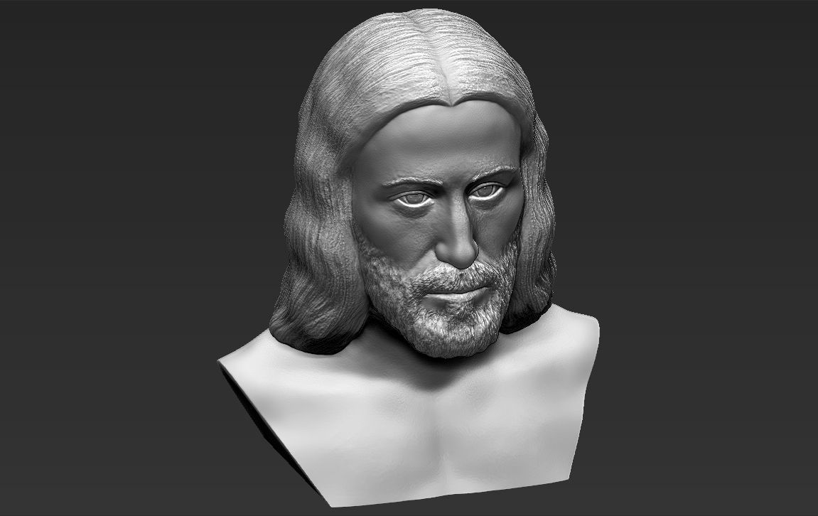 Jesus reconstruction based on Shroud of Turin 3D printing ready 3D print model_18
