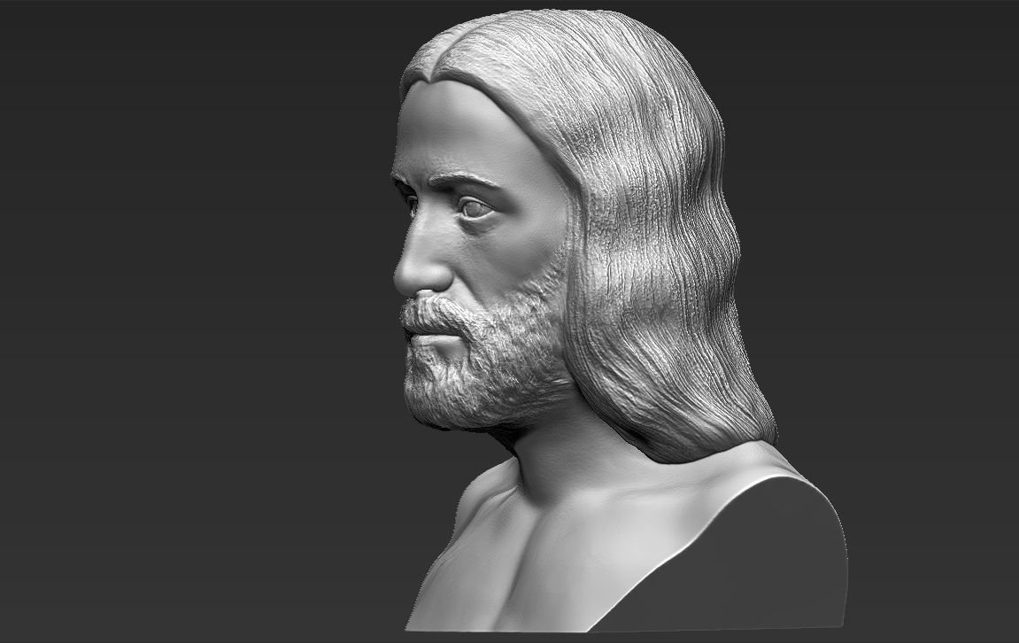Jesus reconstruction based on Shroud of Turin 3D printing ready 3D print model_3