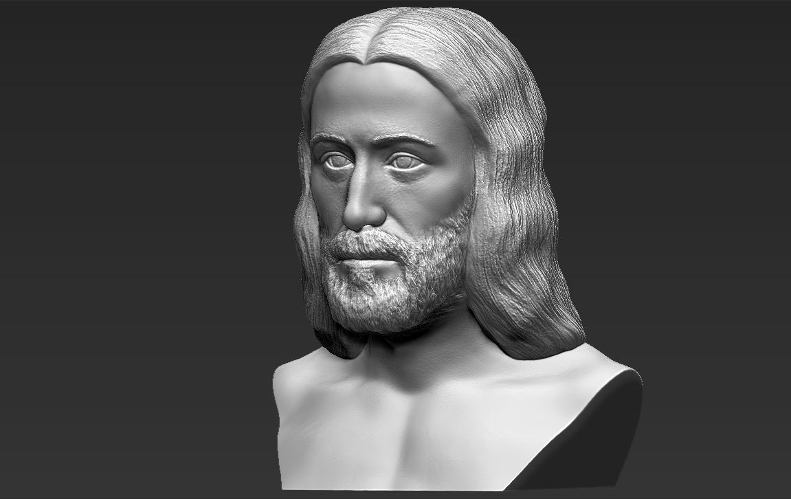 Jesus reconstruction based on Shroud of Turin 3D printing ready 3D print model_1