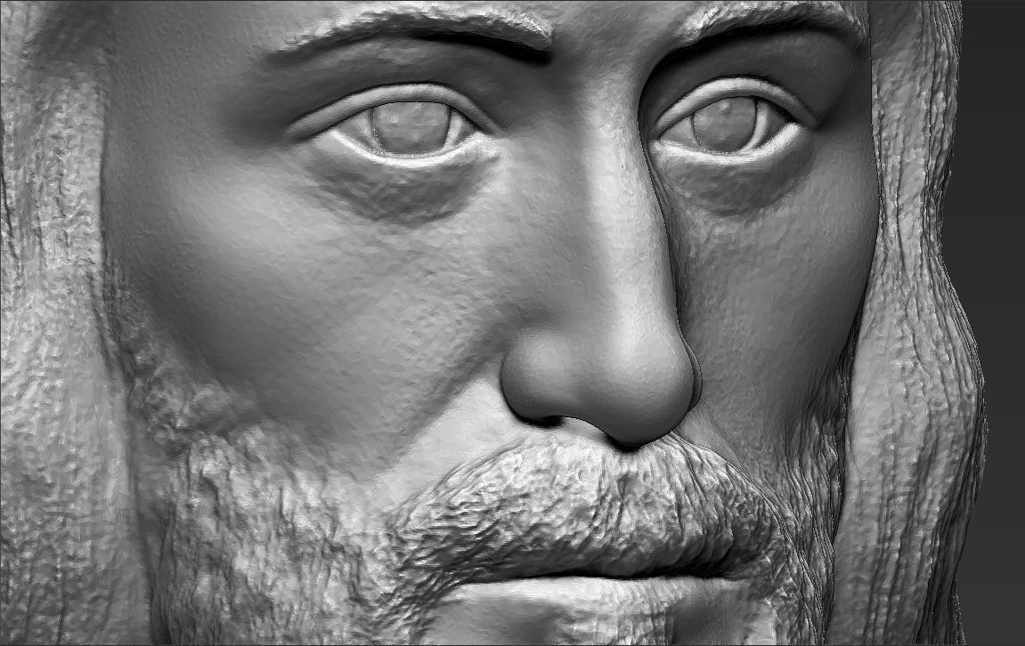Jesus reconstruction based on Shroud of Turin 3D printing ready 3D print model_12