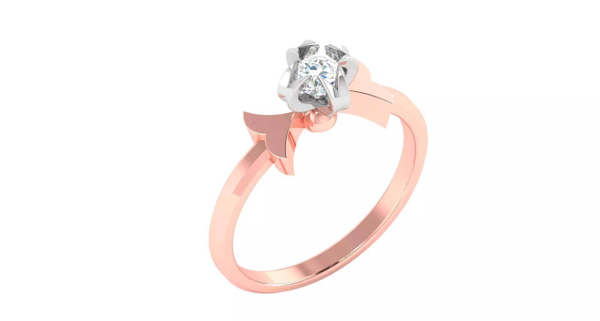 Solitaire ring 3dm stl render detail 3D print model 3D print model_0