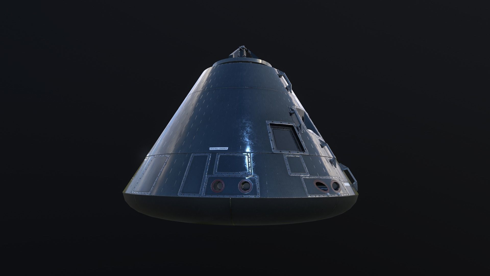 Apollo Command Module Low-poly 3D model_5