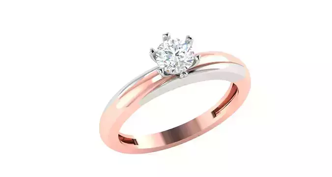 Solitaire ring 3dm stl render detail 3D print model