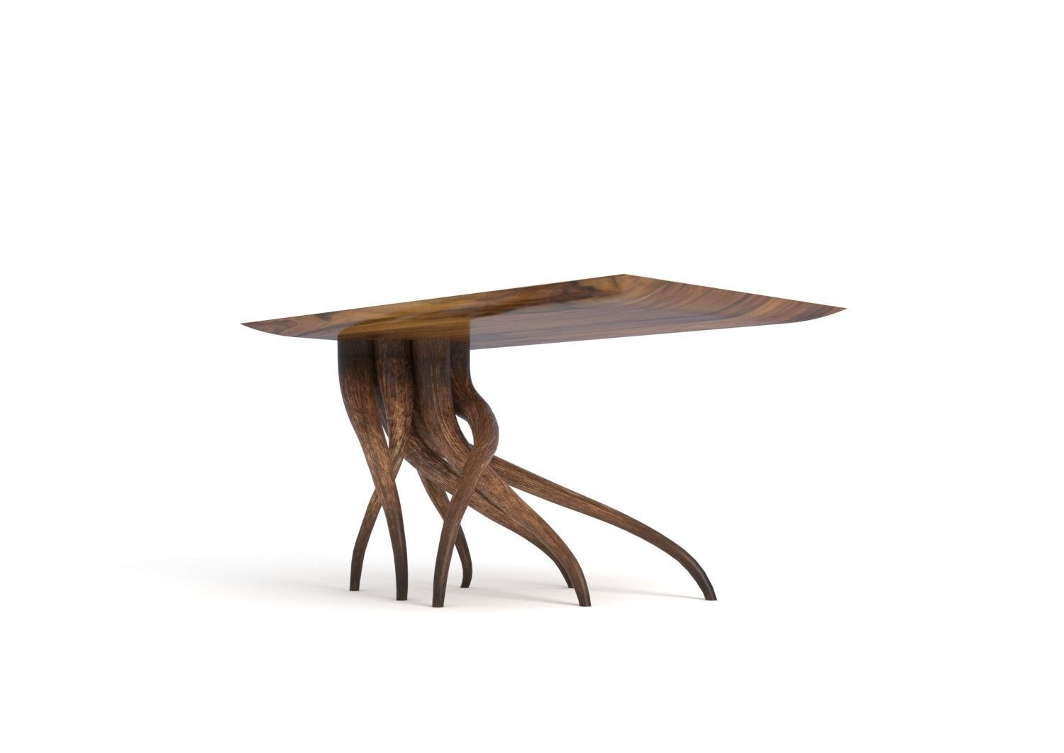 Table wood 2 3D model_2