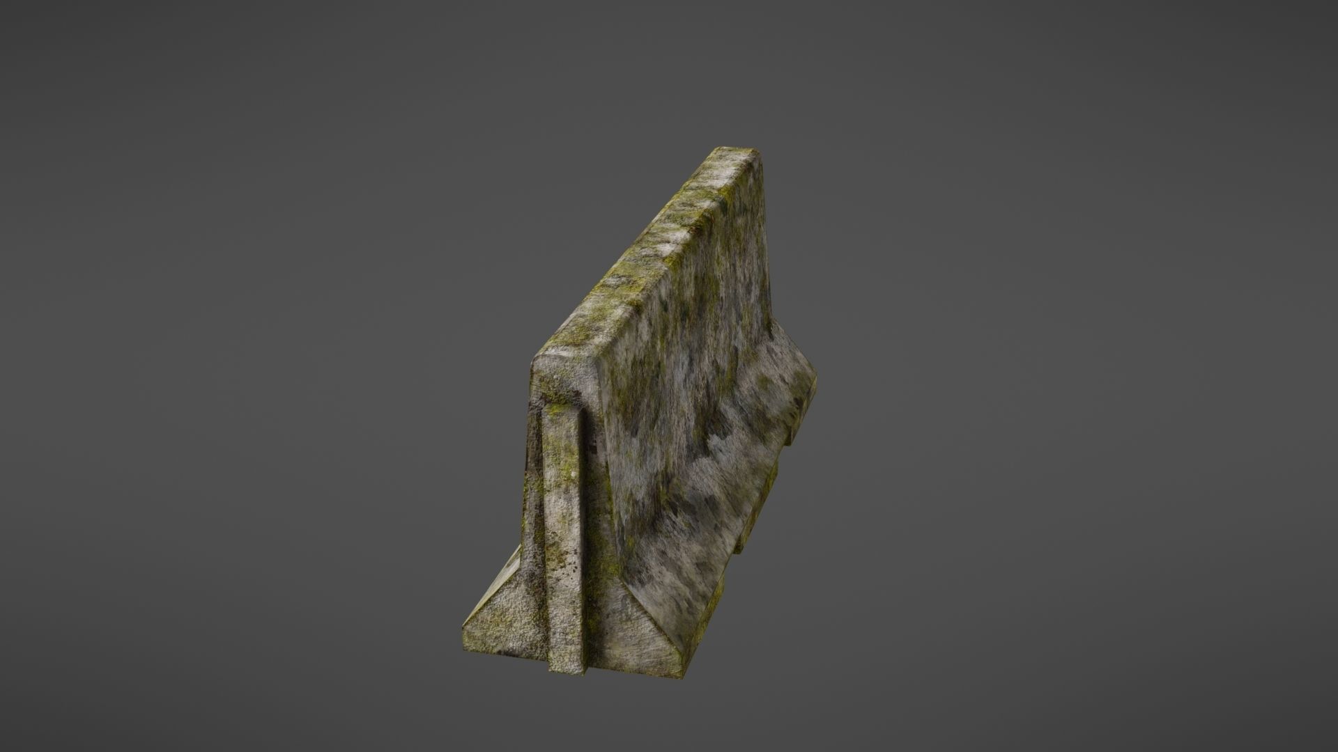 Concrete barrier Low-poly 3D model_15