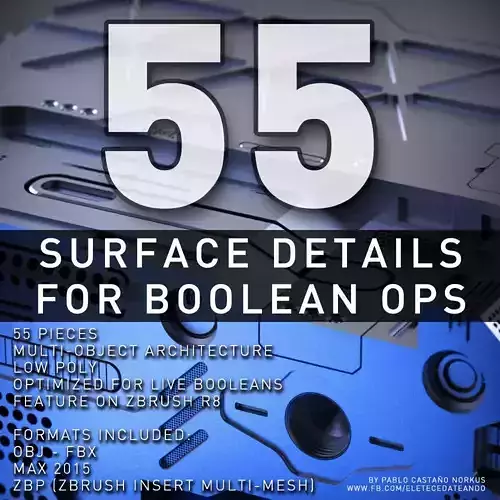 Surface Details For Boolean Operations 3D model Surface Details For Boolean Operations 3D model