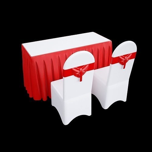 event tables and chairs 3D model