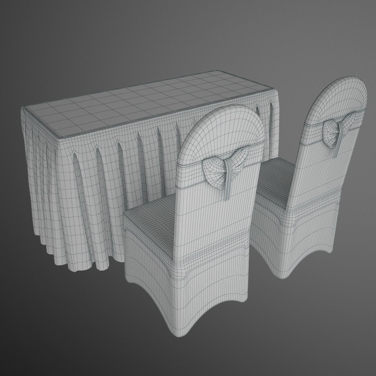 event tables and chairs 3D model_5