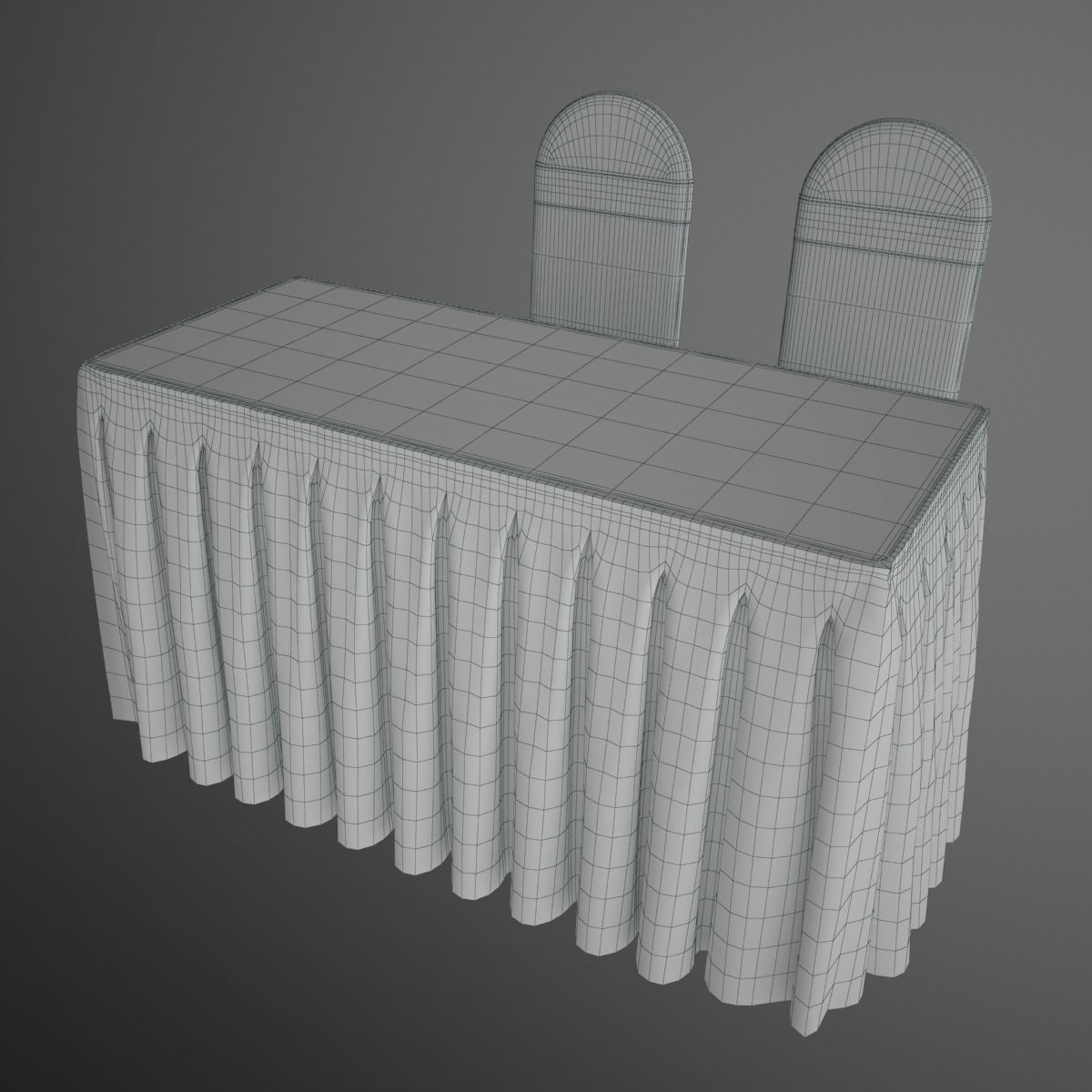 event tables and chairs 3D model_3