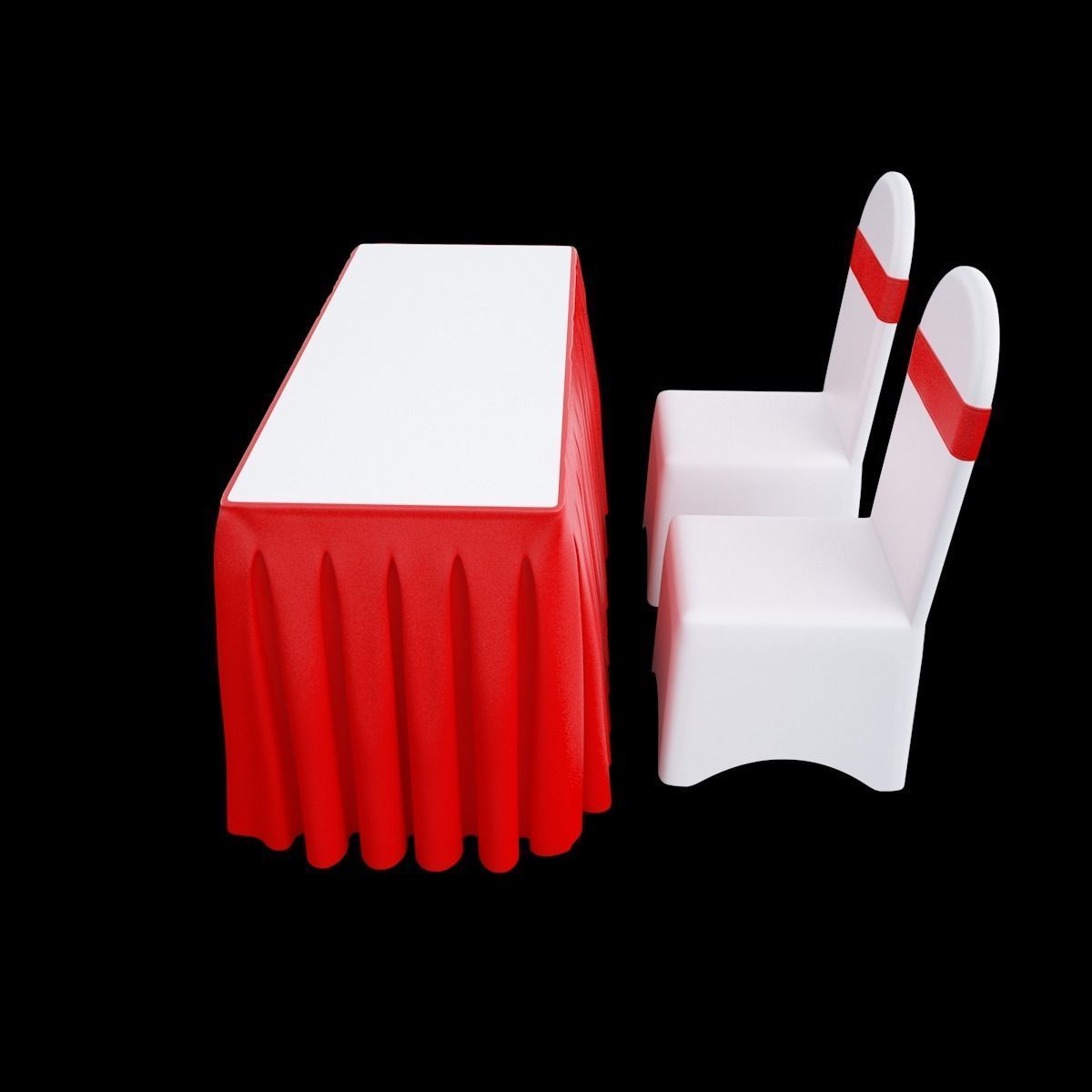 event tables and chairs 3D model_1