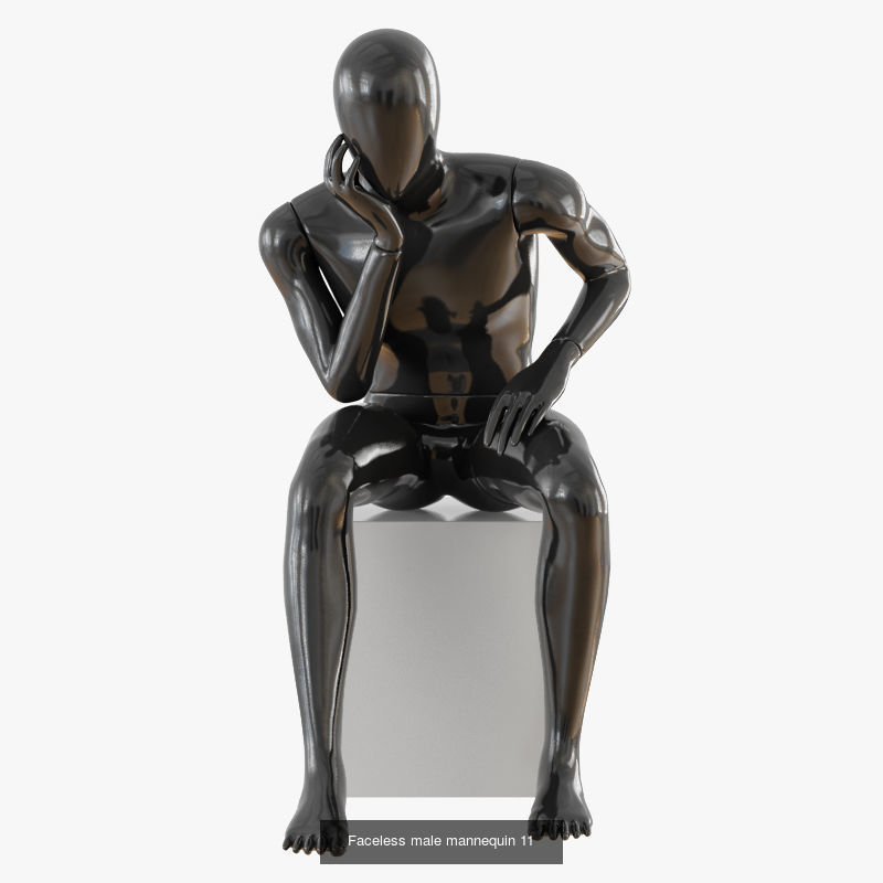 Collection of sitting mannequins _8