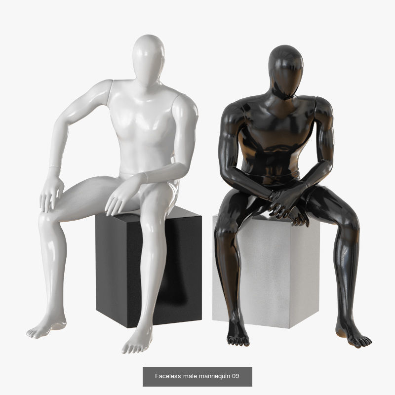 Collection of sitting mannequins _6
