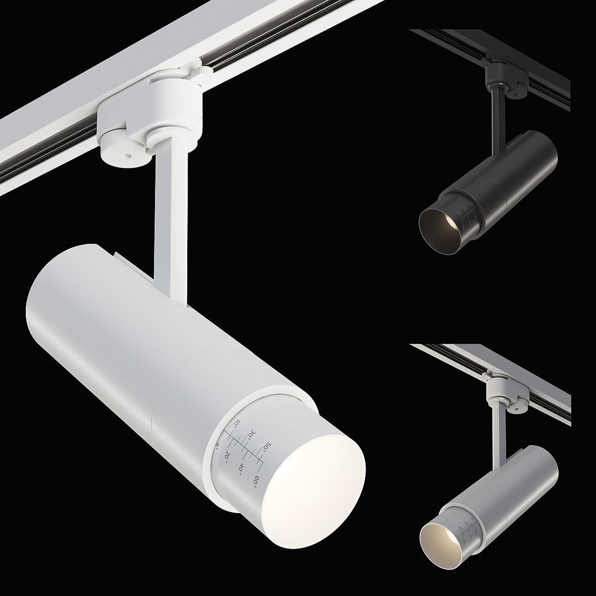 21523x Fuoco Lightstar LED lamp for track 3D model_1