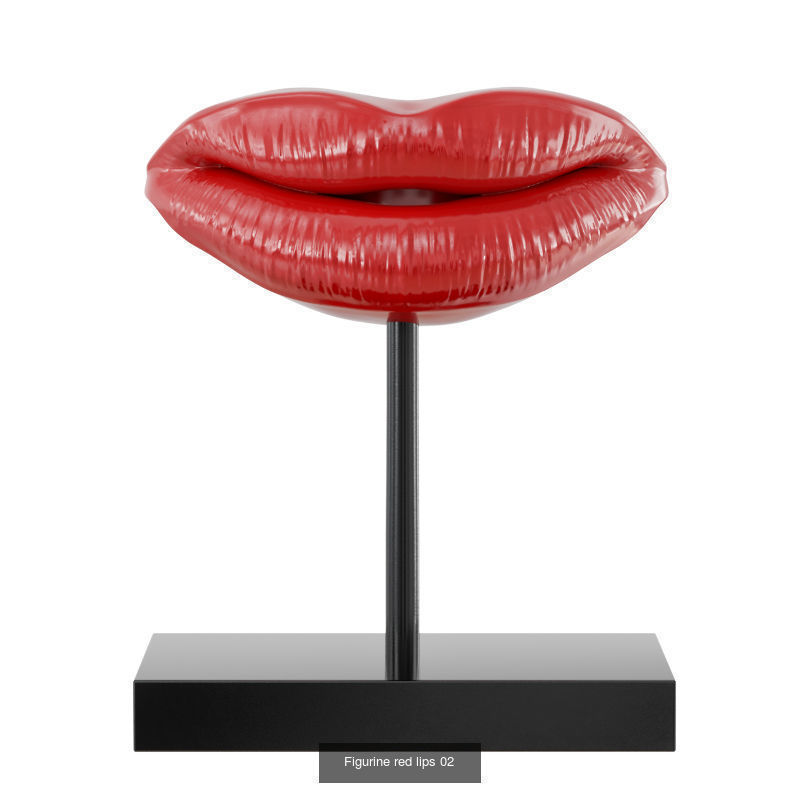 Collection of decorative statuettes lips _3