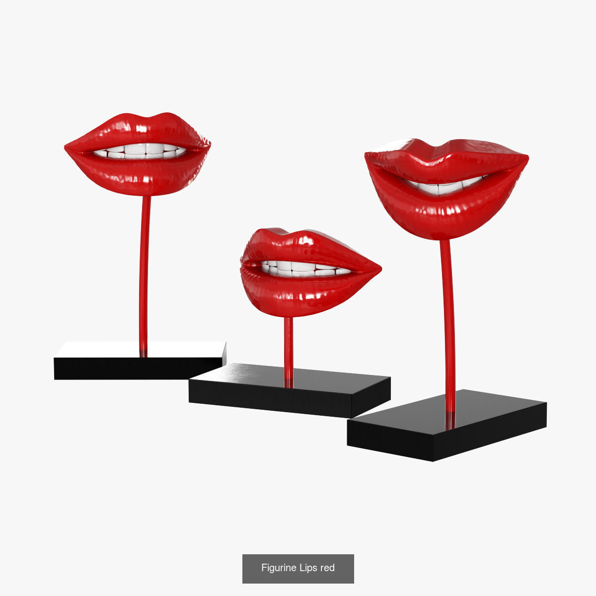 Collection of decorative statuettes lips _1