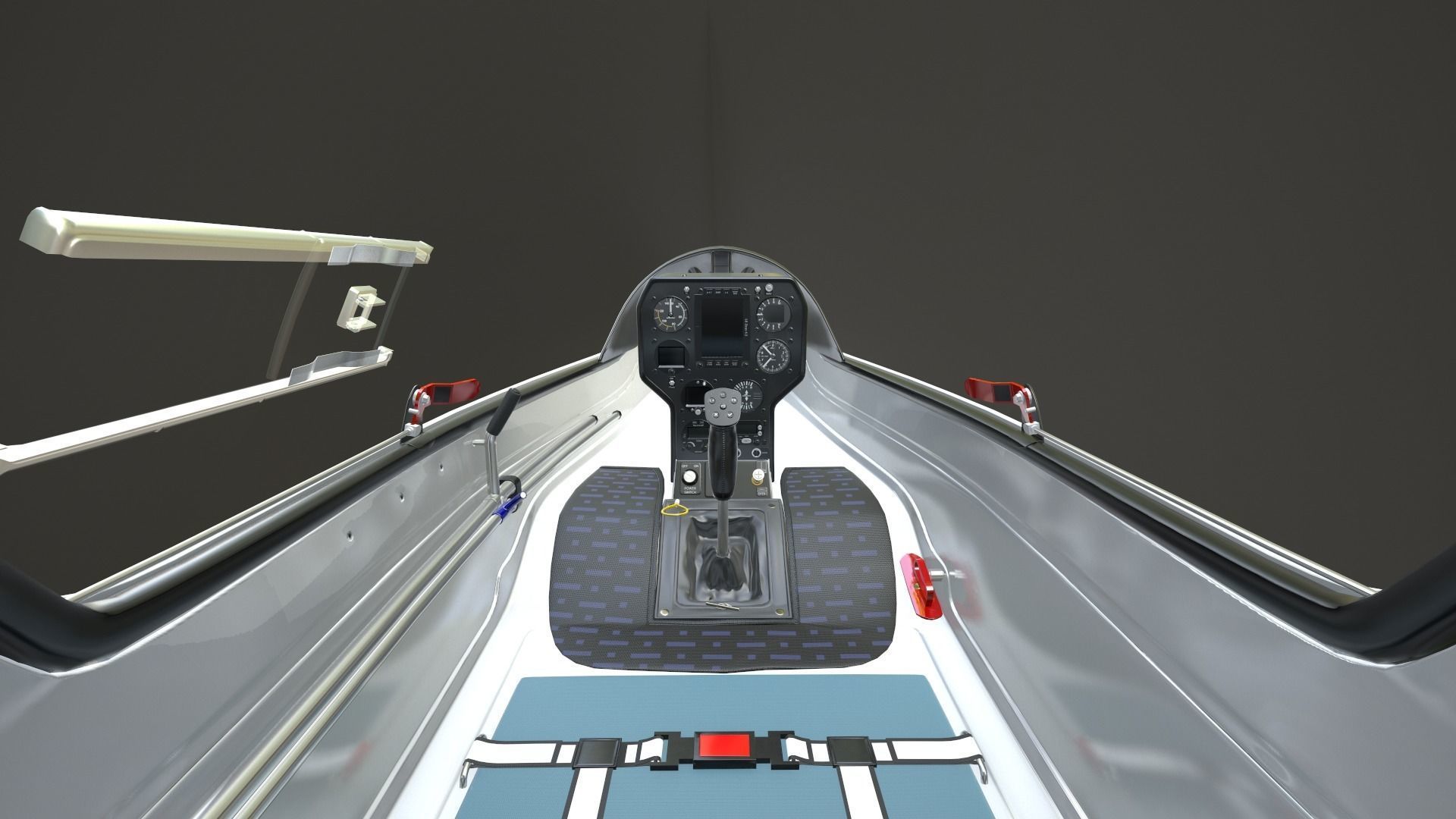 Alisport - Silent 2 electro - sailplane - glider - Game - Low-poly 3D model_7