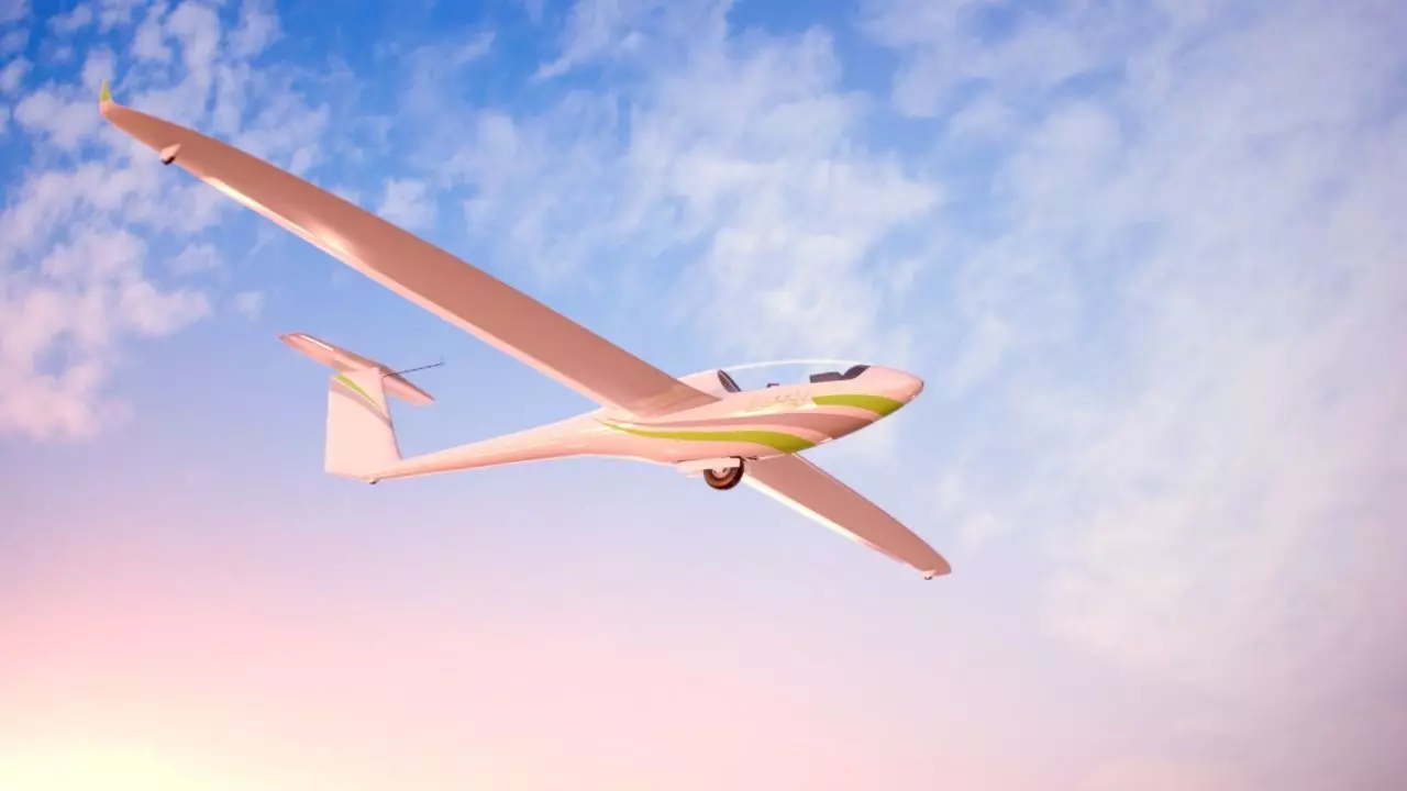 Alisport - Silent 2 electro - sailplane - glider - Game - Low-poly 3D model_0