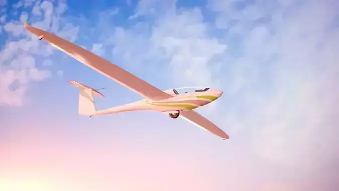 Alisport - Silent 2 electro - sailplane - glider - Game - Low-poly 3D model