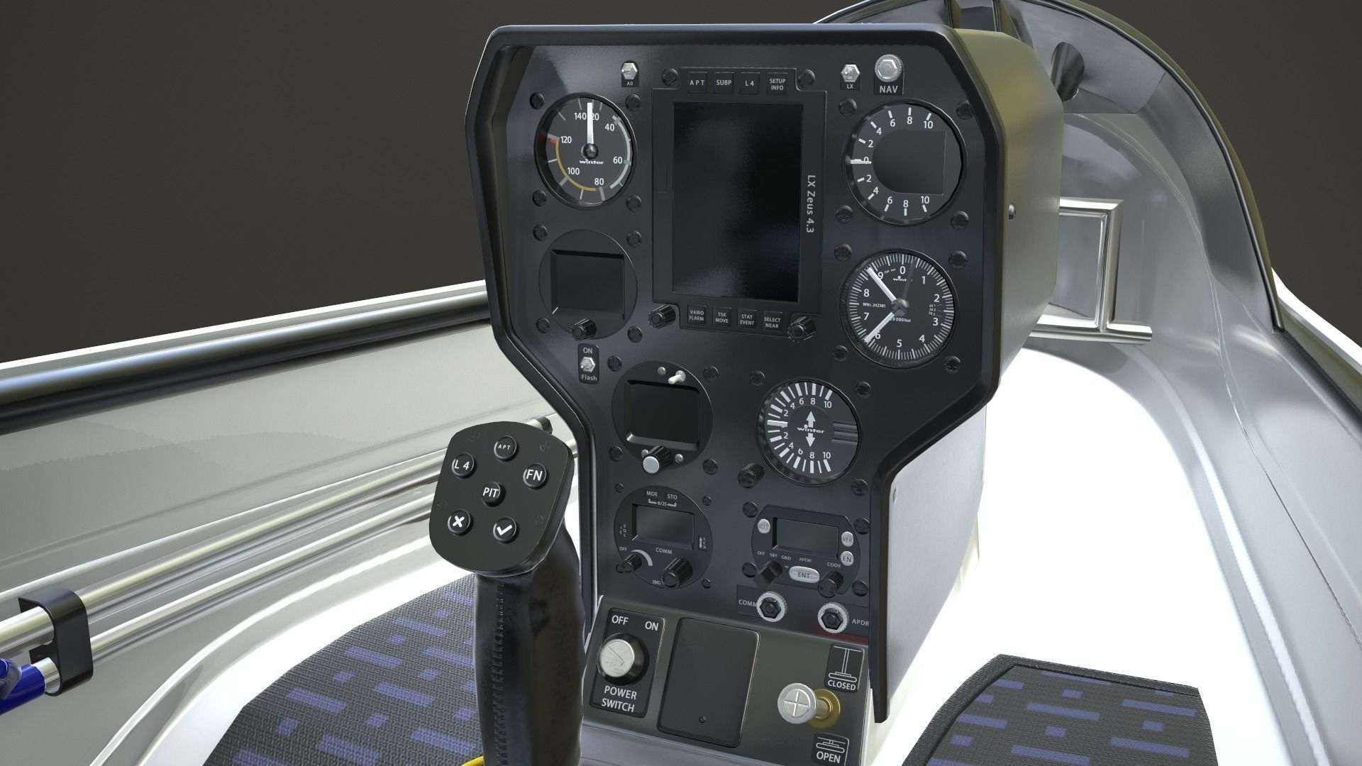 Alisport - Silent 2 electro - sailplane - glider - Game - Low-poly 3D model_8