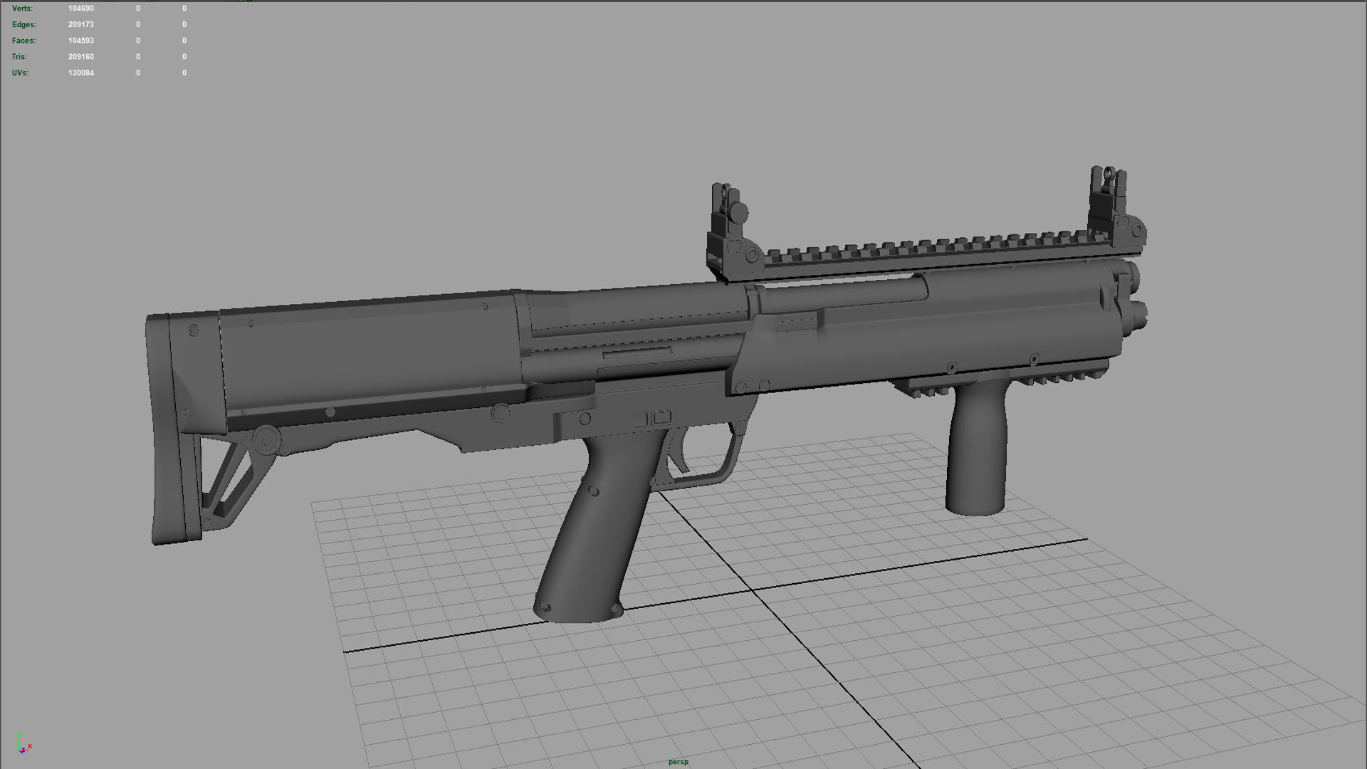 Shotgun gta san andreas sniper rifle 3D model_1