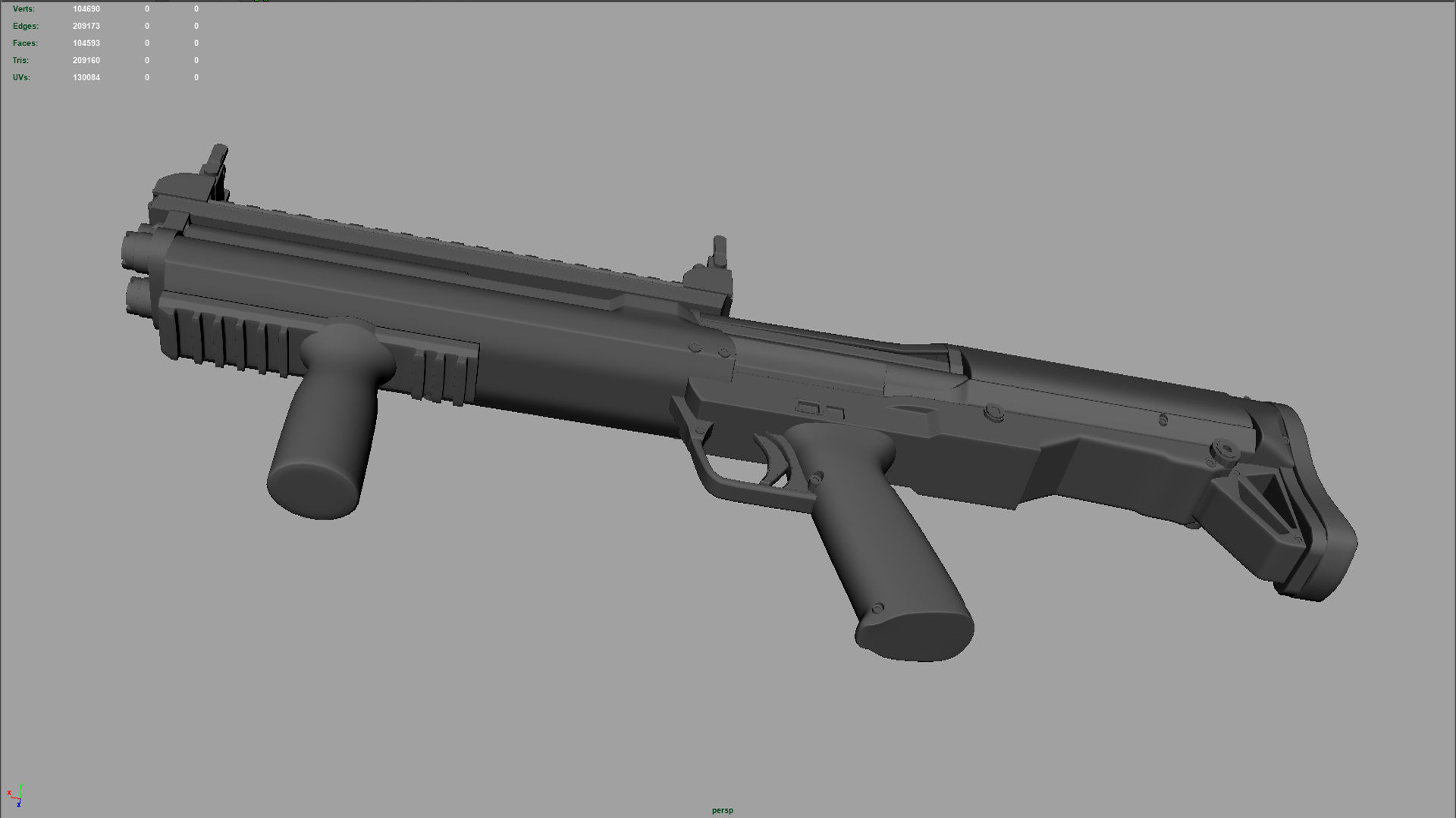 Shotgun gta san andreas sniper rifle 3D model_4