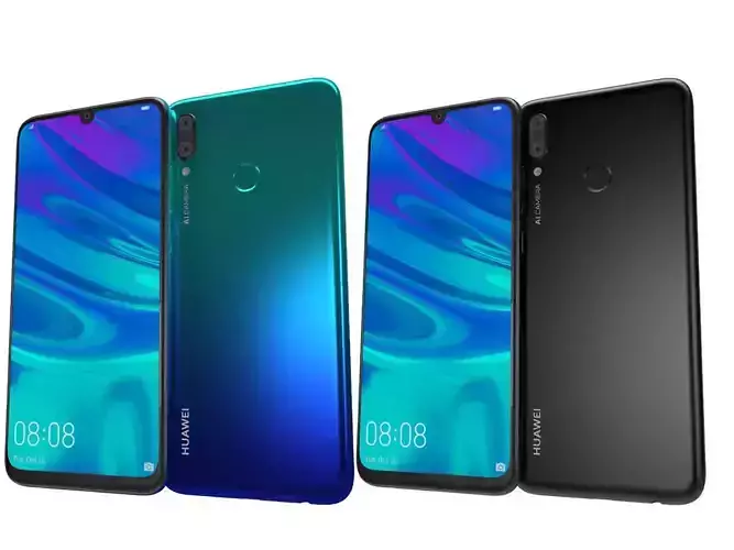 Huawei P Smart 2019 Black and Blue 3D model