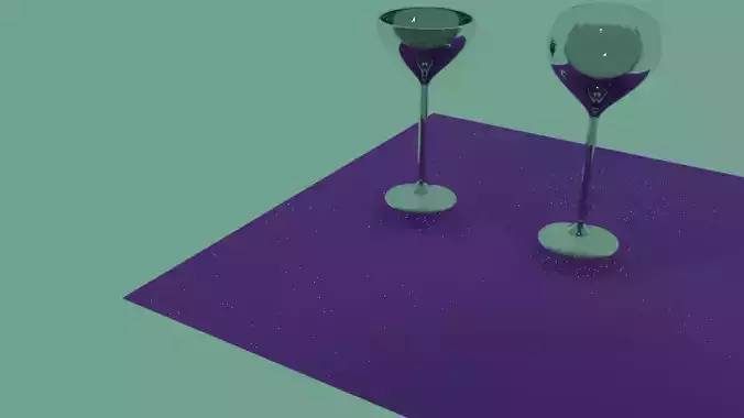 Glass2 two wine glasses on mat