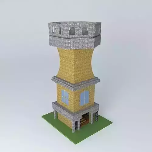 small archer tower Free 3D model