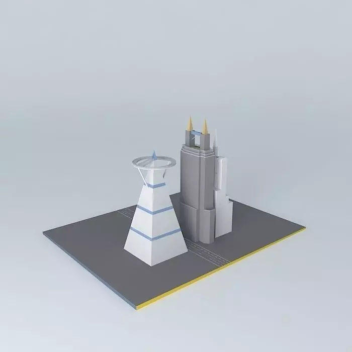 little city progress Free 3D model_0