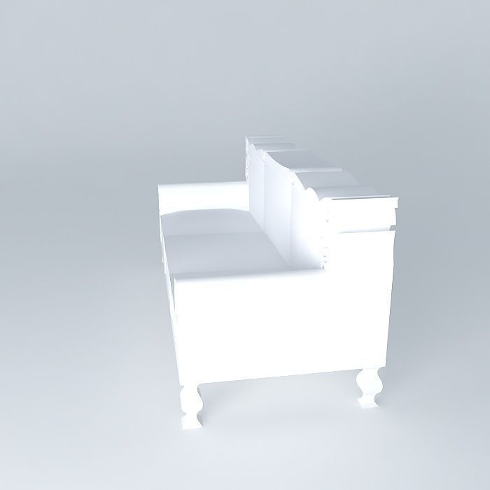 fancy couch Free 3D model_2