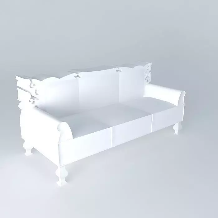 fancy couch Free 3D model_0