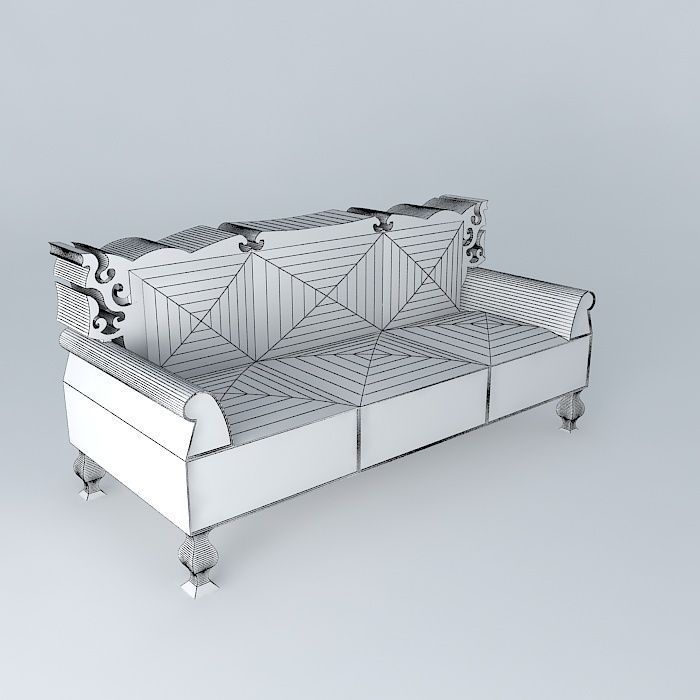 fancy couch Free 3D model_3