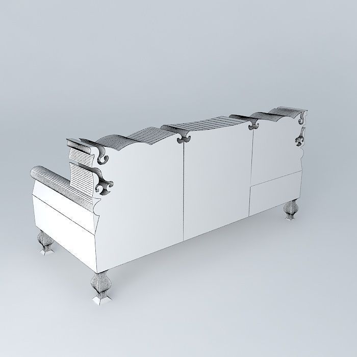 fancy couch Free 3D model_4