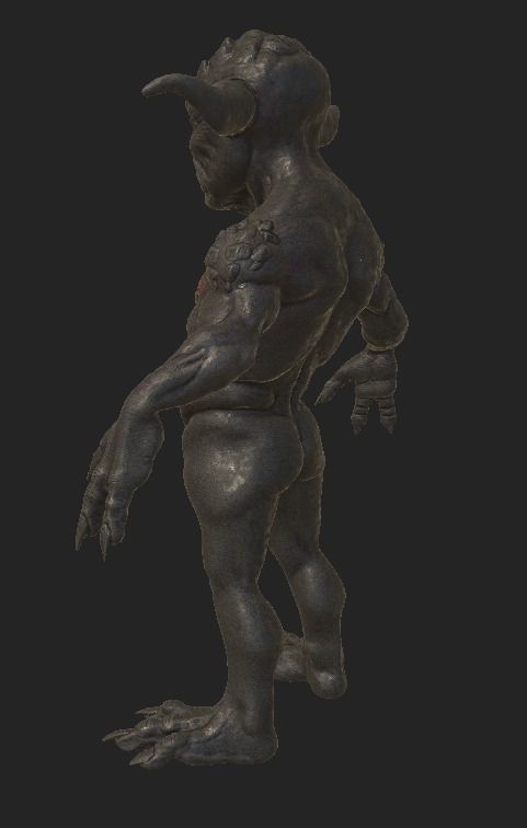 Yoda Starwars Fan Dark Side Low-poly 3D model_6