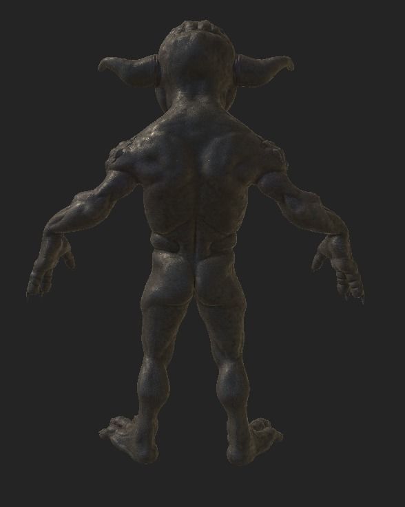 Yoda Starwars Fan Dark Side Low-poly 3D model_5