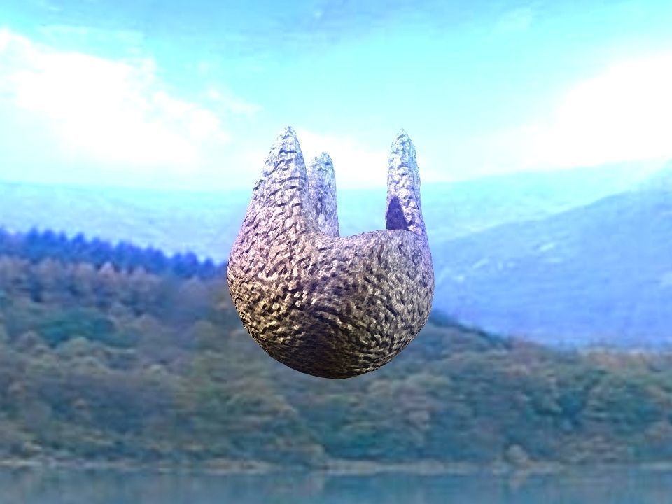 3 Mountains terrain Low-poly 3D model_61