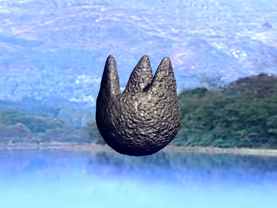 3 Mountains terrain Low-poly 3D model_29